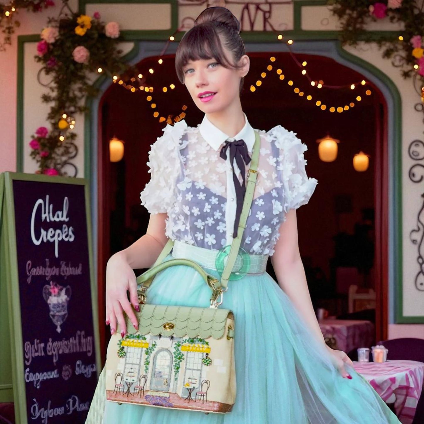Bolso Grace La Petite Creperie, modelo bandolera, de venta en Maldita Rita