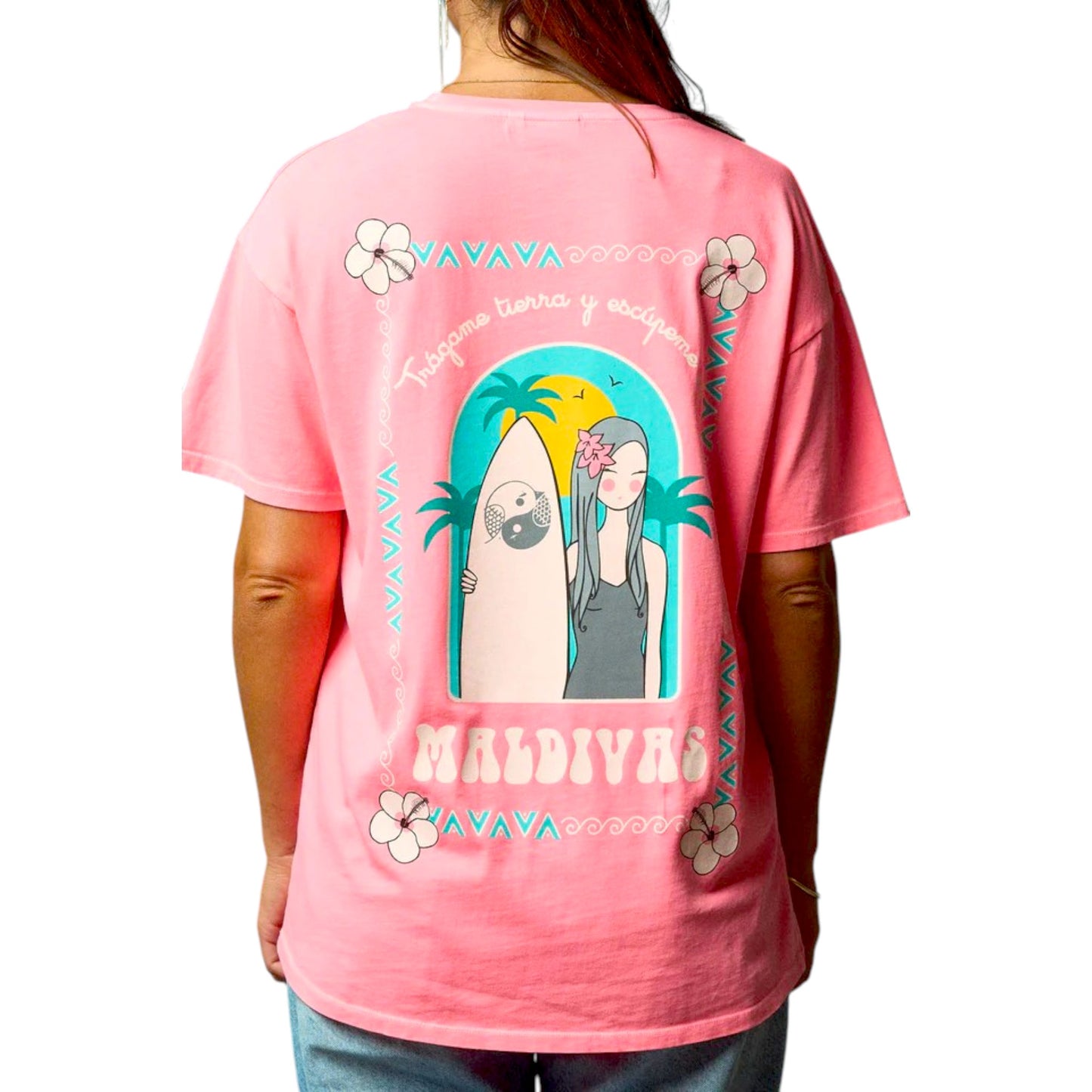 Camiseta Surf de Anabel Lee, venta en Maldita Rita, espalda detalle