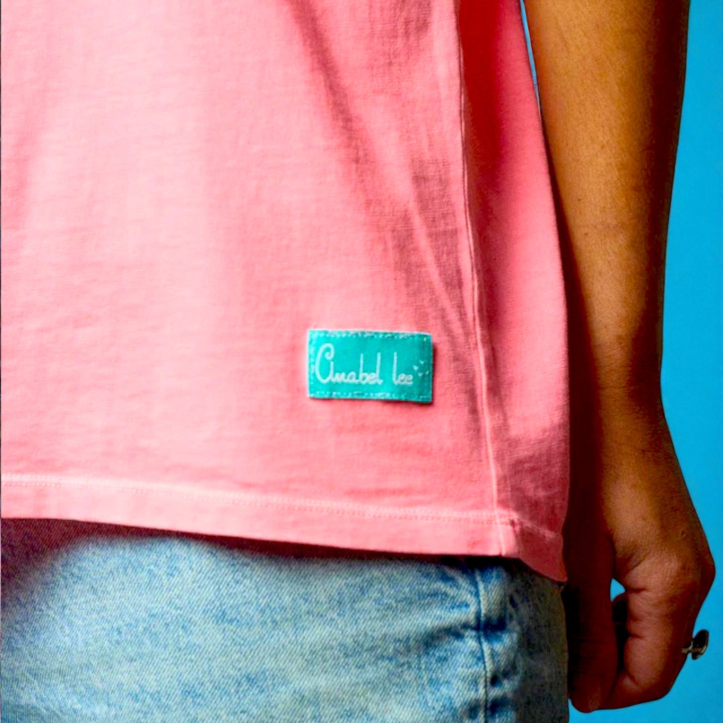 Camiseta Surf de Anabel Lee, venta en Maldita Rita, detalle etiueta
