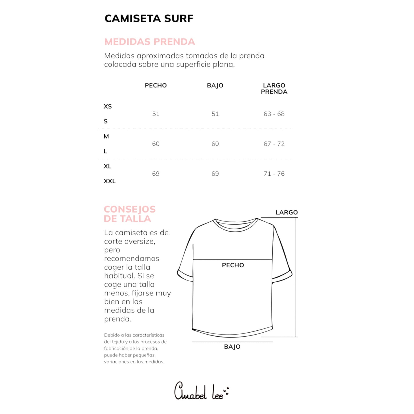 Camiseta Surf tallaje, venta en Maldita Rita
