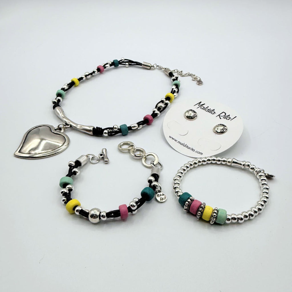 Collar y pulseras Charo con pendientes de Maldita Rita