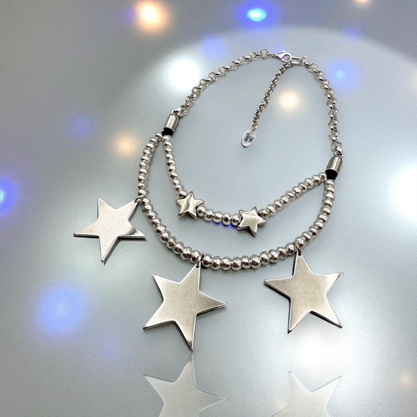 Collar Black Star diseño exclusivo de Maldita Rita, vista general
