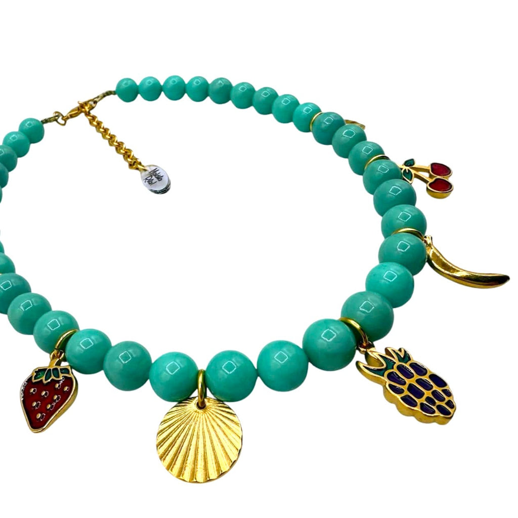 Collar a conjunto con los pendientes Frutilla, de Maldita Rita
