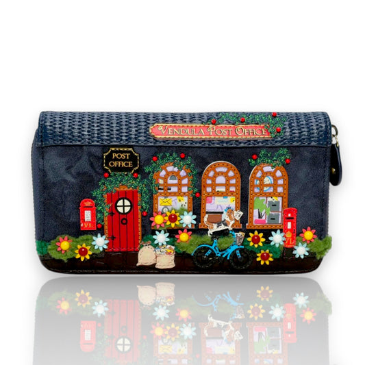 Cartera grande Con Cremallera Alrededor The Old Post Office - Navy Edition, principal, venta en Maldita Rita