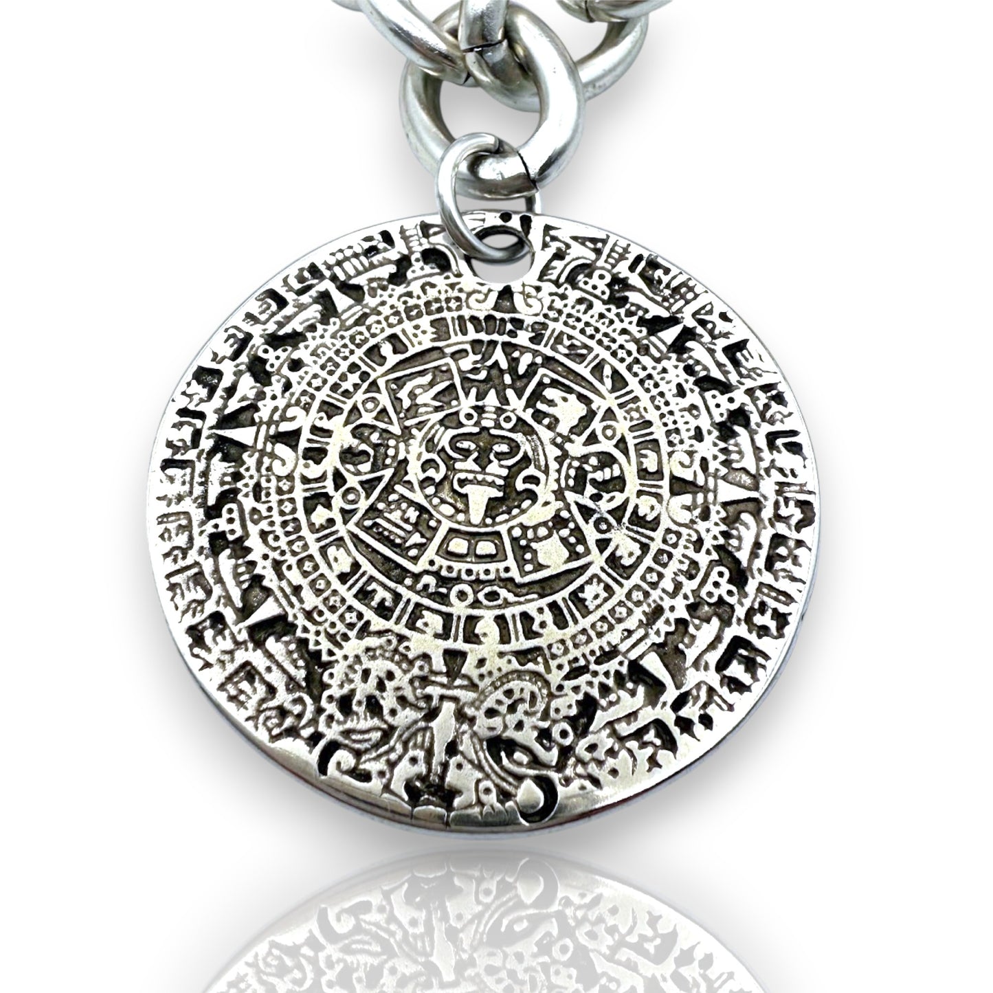 Collar Azteca de Maldita Rita, detalle calendario maya