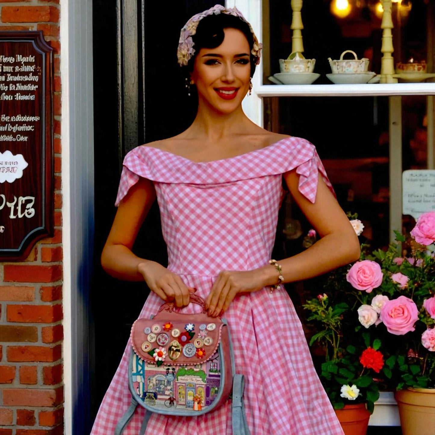 Mochila Amelia Vendula Heritage - Victorian Tea Rooms, modelo de mano y de venta en Maldita Rita