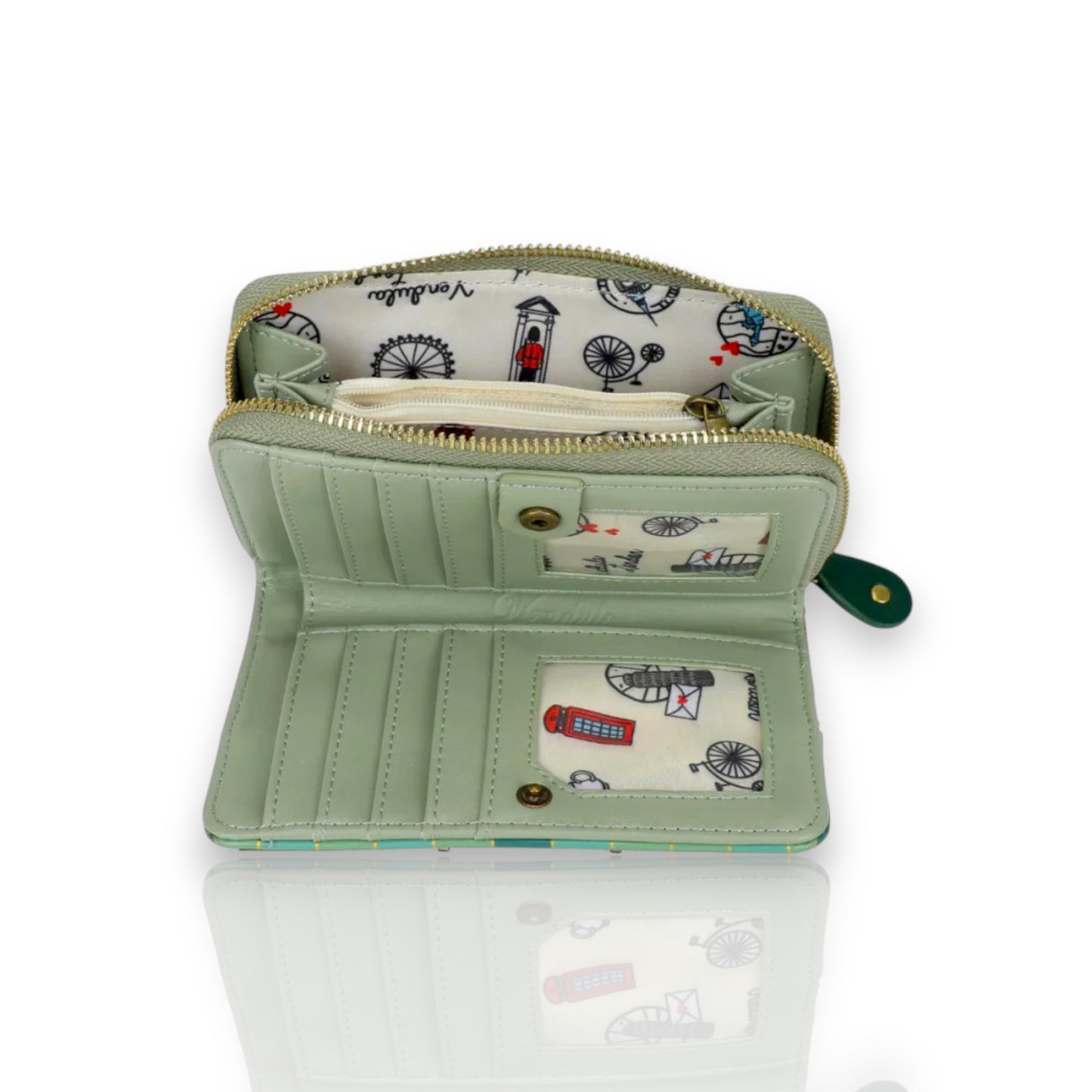 CARTERA MEDIANA CON CREMALLERA ALREDEDOR VENDULA PIE SHOP