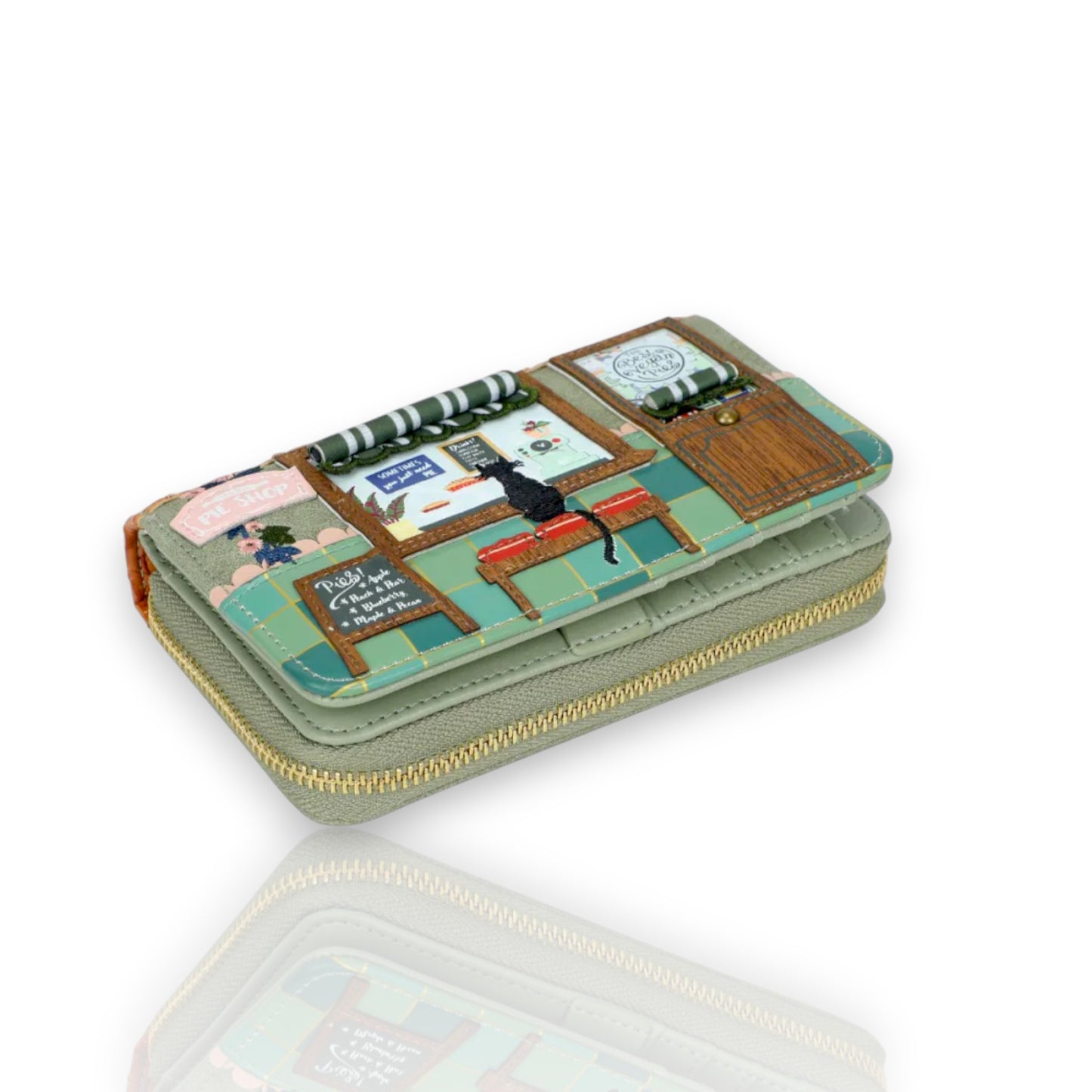 CARTERA MEDIANA CON CREMALLERA ALREDEDOR VENDULA PIE SHOP
