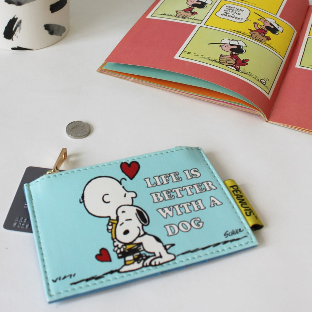 Monedero de Peanuts "La vida es mejor con un perro" venta en Maldita Rita