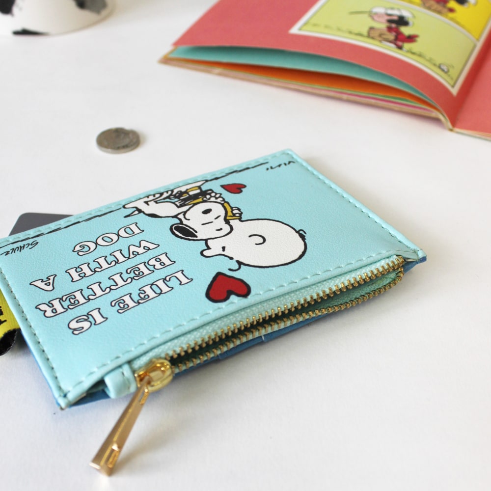 MONEDERO DE PEANUTS "La vida es mejor con un perro"