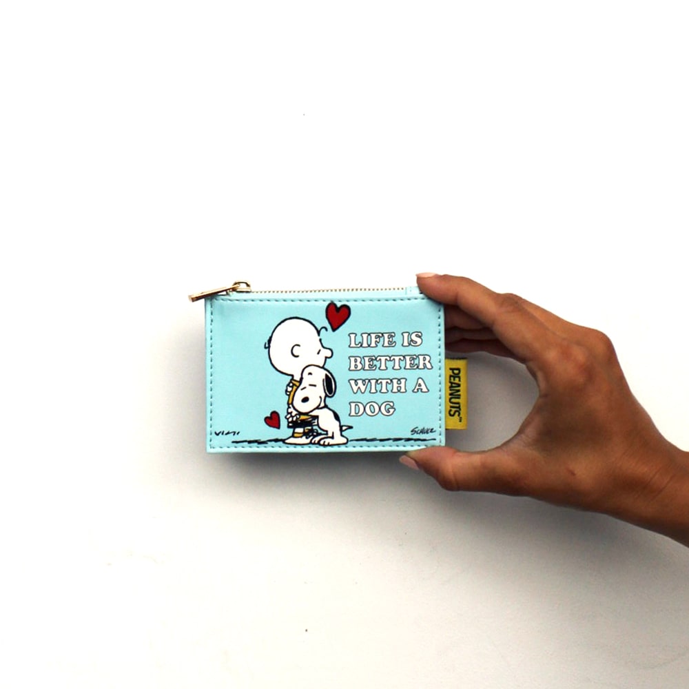 Monedero de Peanuts "La vida es mejor con un perro" venta en Maldita Rita, vista tamaño