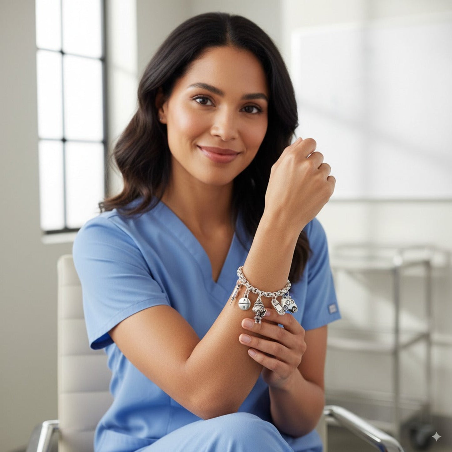 Pulsera de Enfermera de Maldita Rita, en mesa de enfermería