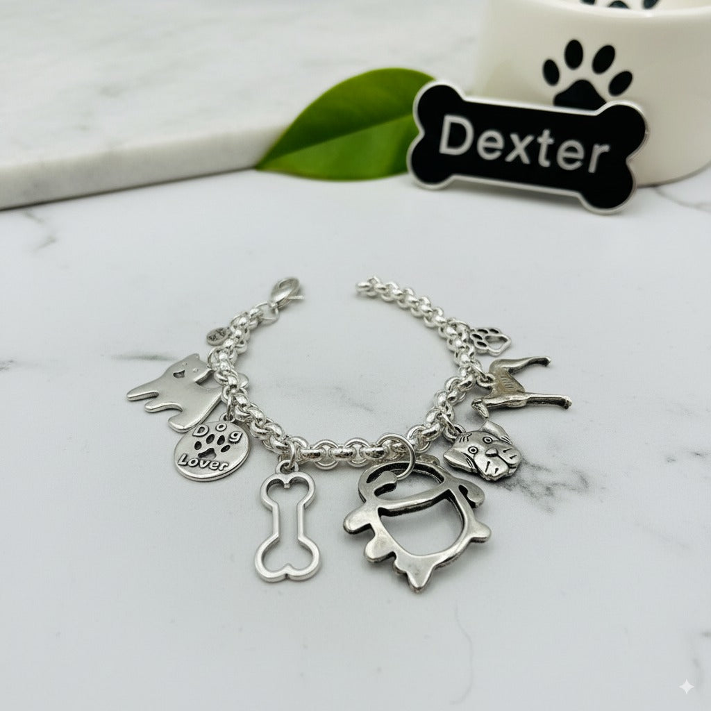 Pulsera Temática Perros de Maldita Rita, con colgantes de perritos