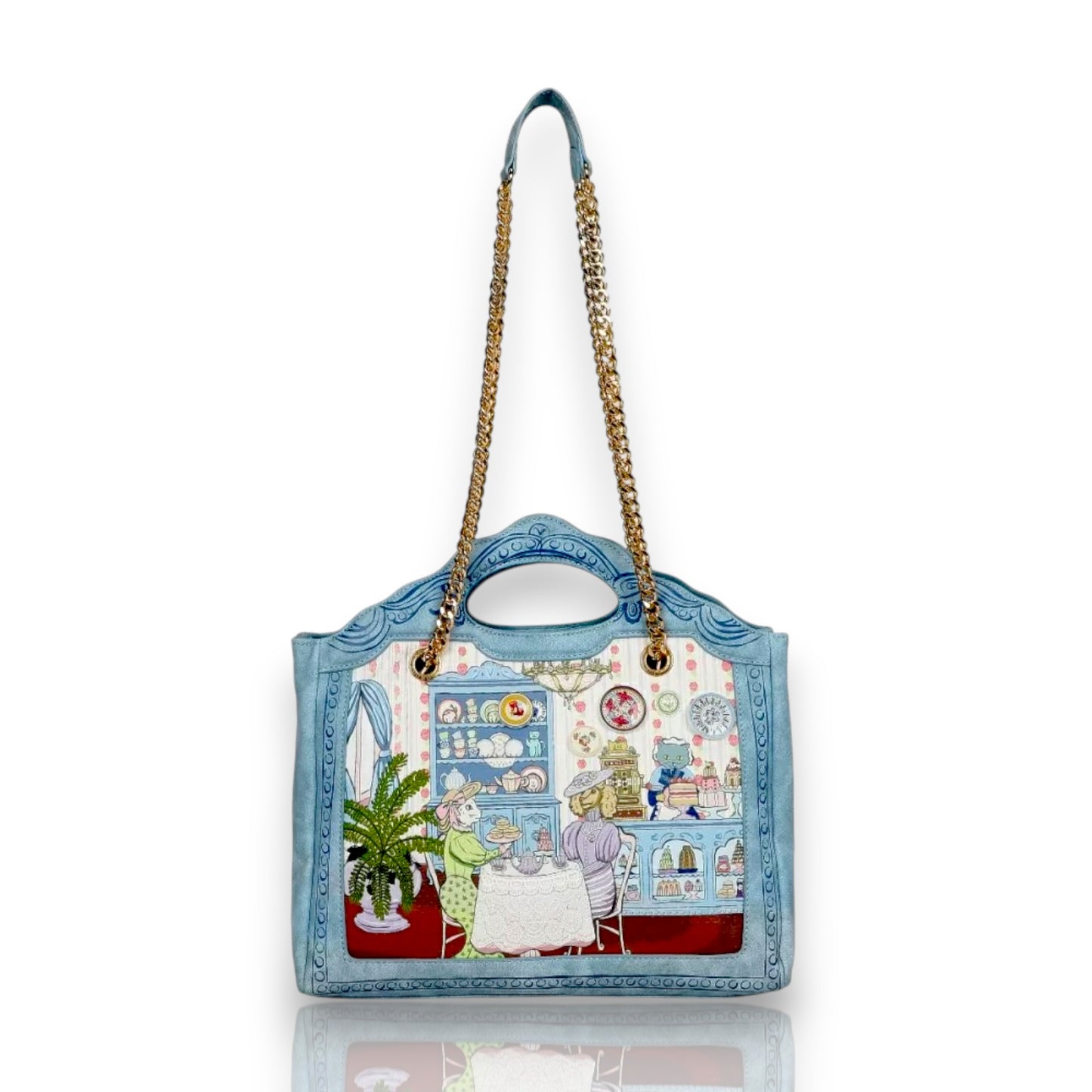 Bolso Sienna Vendula Heritage - Victorian Tea Rooms, parte delantera con asas, en Maldita Rita