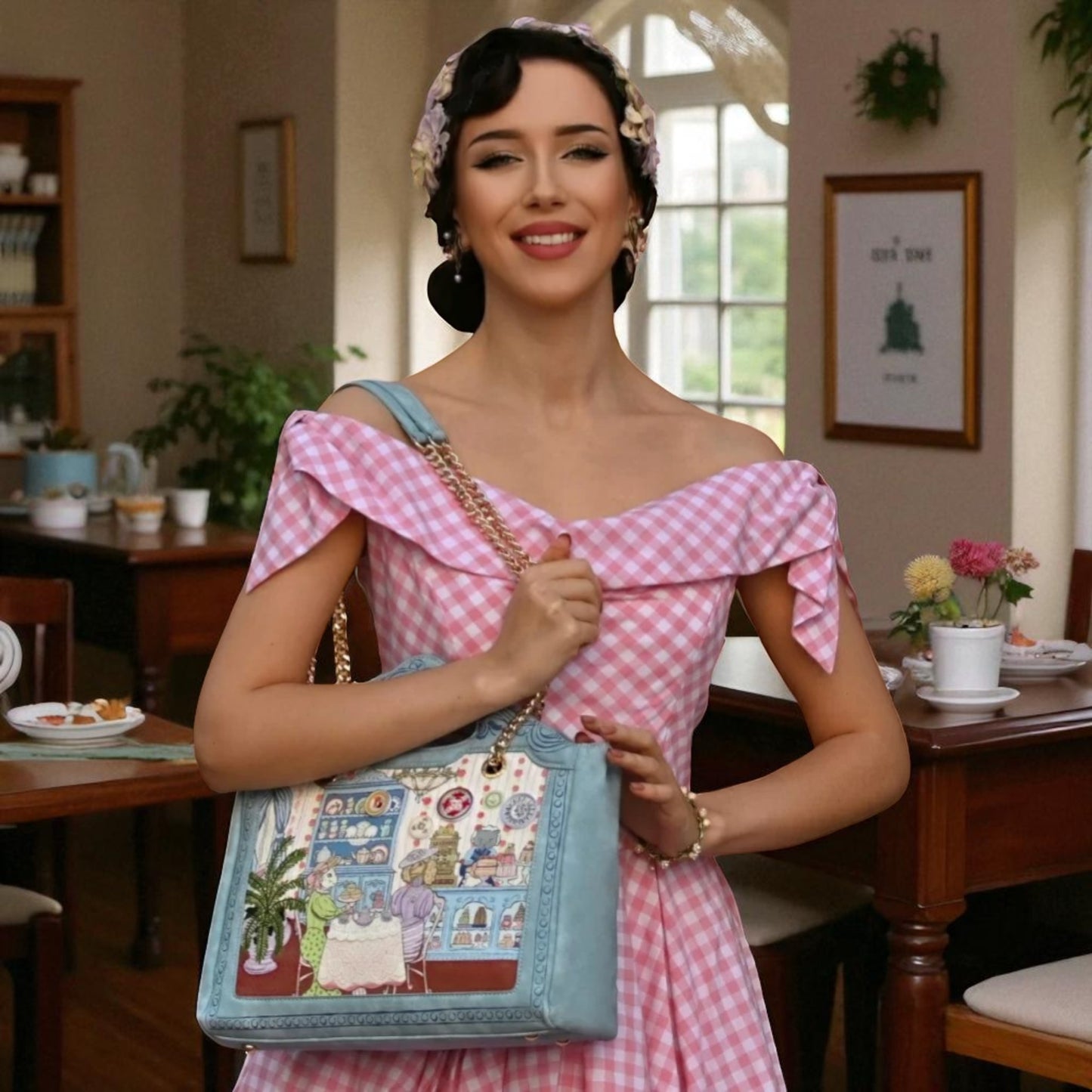 Bolso Sienna Vendula Heritage - Victorian Tea Rooms, modelo con asa, en Maldita Rita