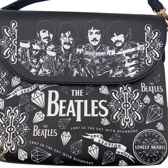 Bolso SGT.PEPPER de House of disaster, venta en Maldita Rita, detalle del estampado