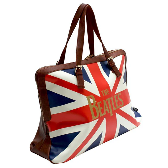 Bolsa fin de semana "Union Jack" de los Beatles, licencia The Apple, venta en Maldita Rita, vista lateral