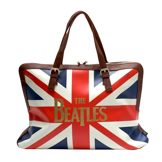 Bolsa fin de semana "Union Jack" de los Beatles, licencia The Apple, venta en Maldita Rita, detalle