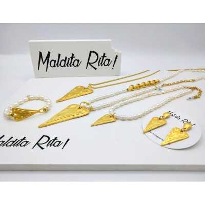 Colección Oz dorada de la marca Maldita Rita en perla natural