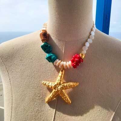 Collar Estrella de Mar de Maldita Rita. Joyería española de venta online