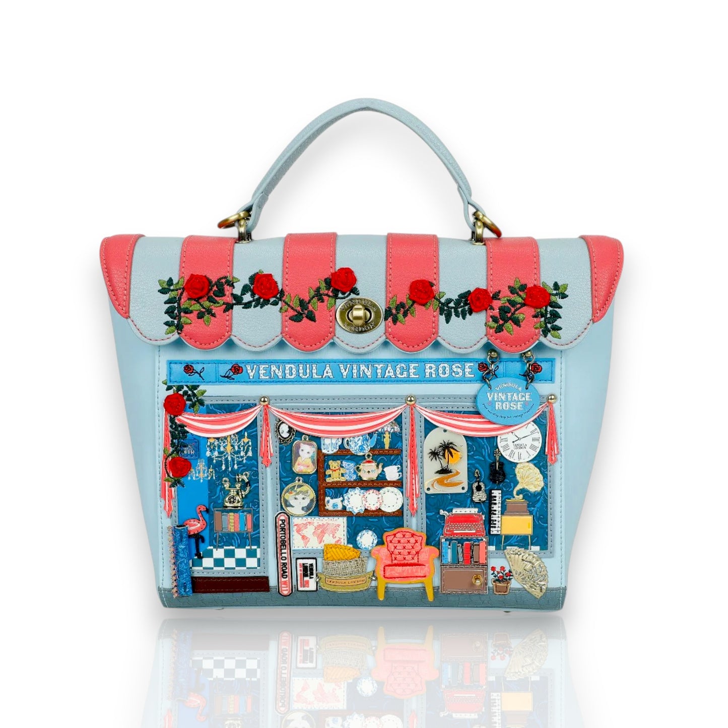 Bolso mochila Vendula Vintage Rose de Vendula London, venta en Maldita Rita. Frontal.
