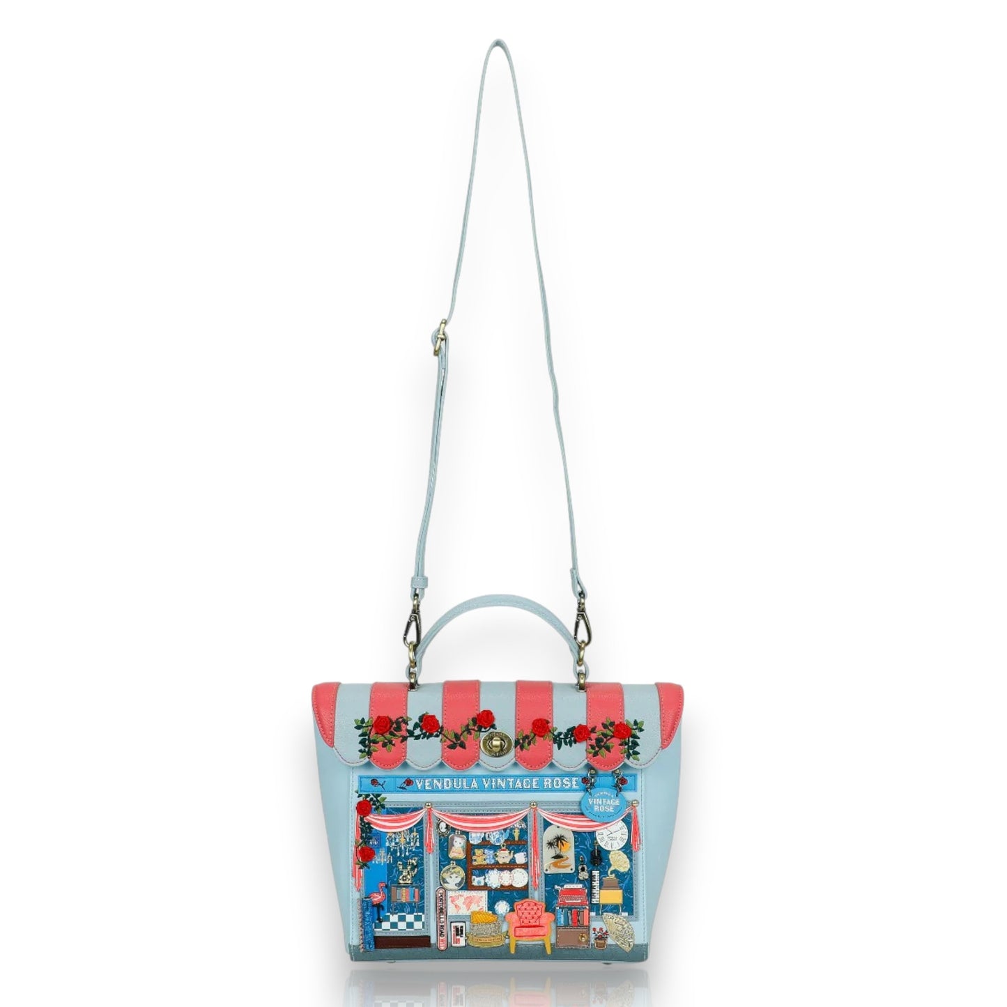 Bolso mochila Vendula Vintage Rose de Vendula London, venta en Maldita Rita. Con bandolera.