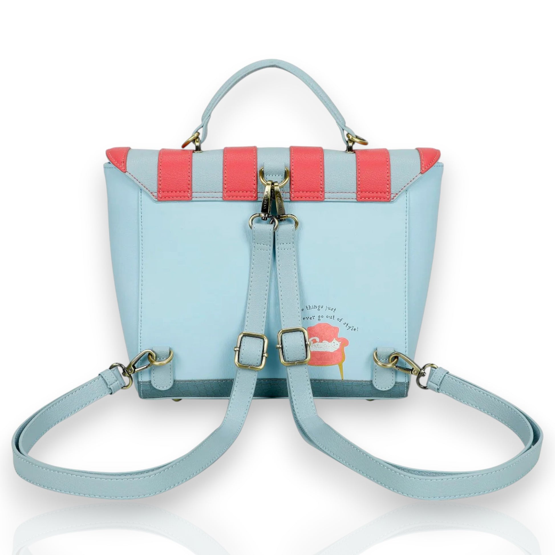 Bolso mochila Vendula Vintage Rose de Vendula London, venta en Maldita Rita. Parte trasera.