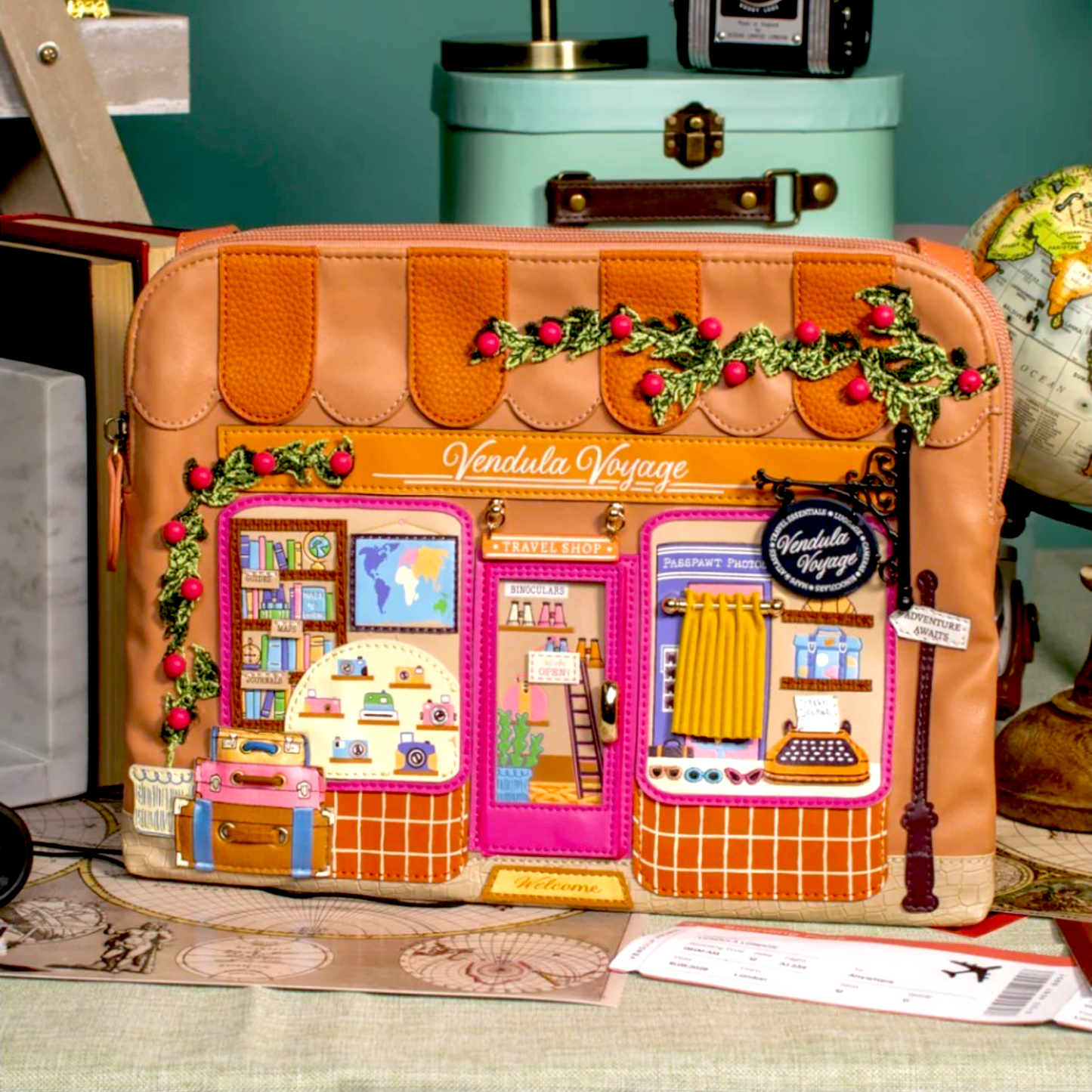 Bolso Bella Vendula Vintage de Vendula London venta en Maldita Rita, en escenario de viajes.