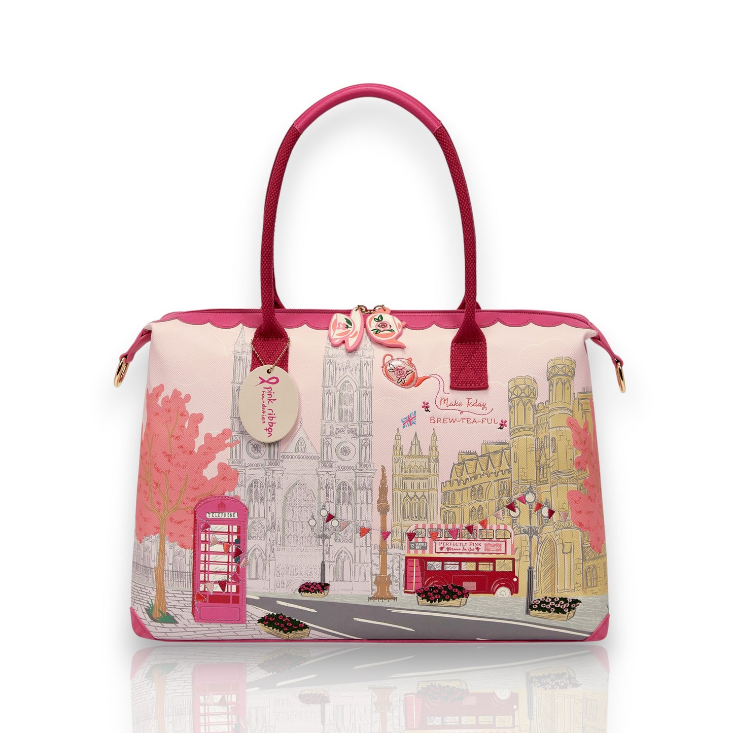 Bolso fin de semana Perfectly Pink Affternoon tea bus de Vendula London en Maldita Rita