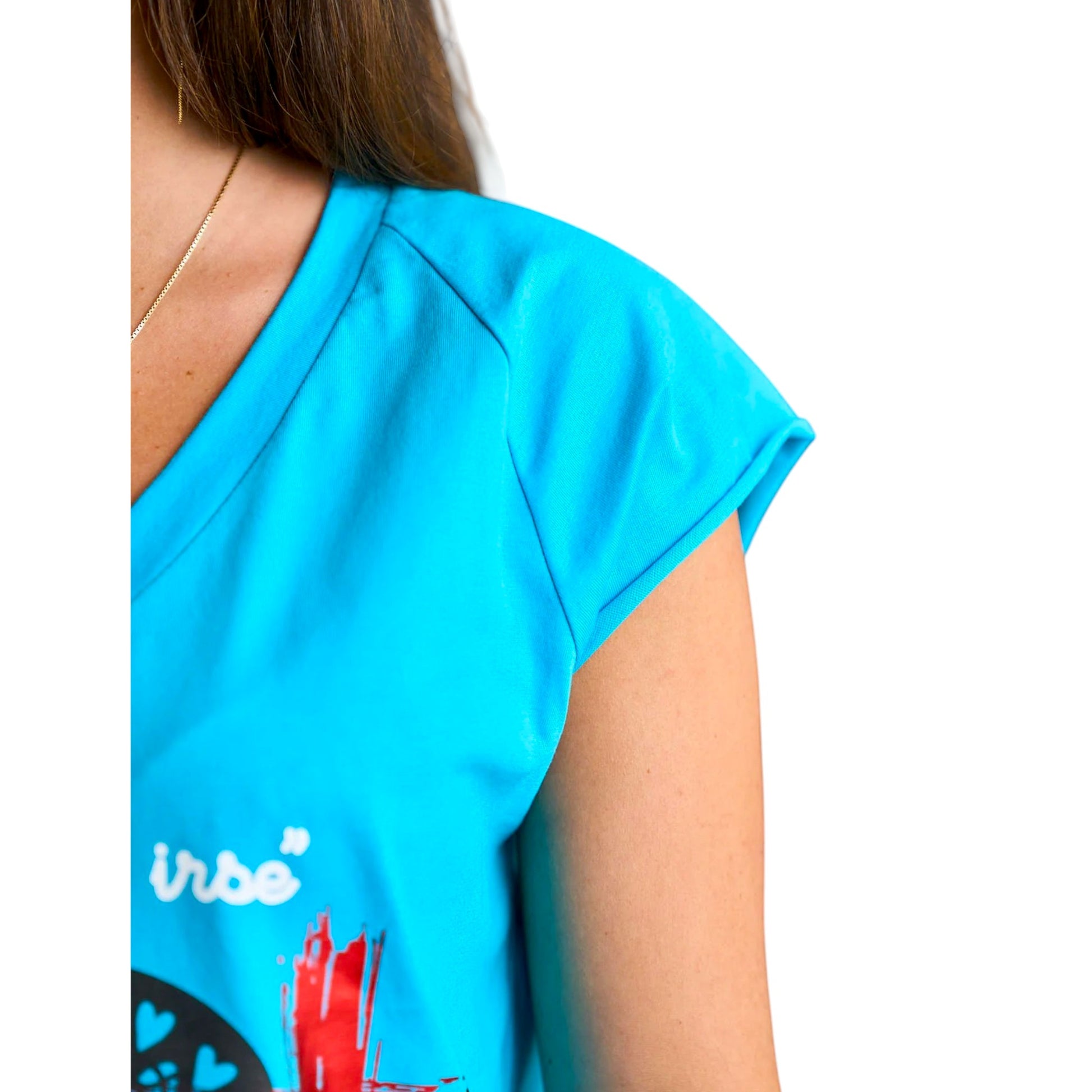 Camiseta LOLA de Anabel Lee ropa, venta en Maldita Rita, detalle de la manga
