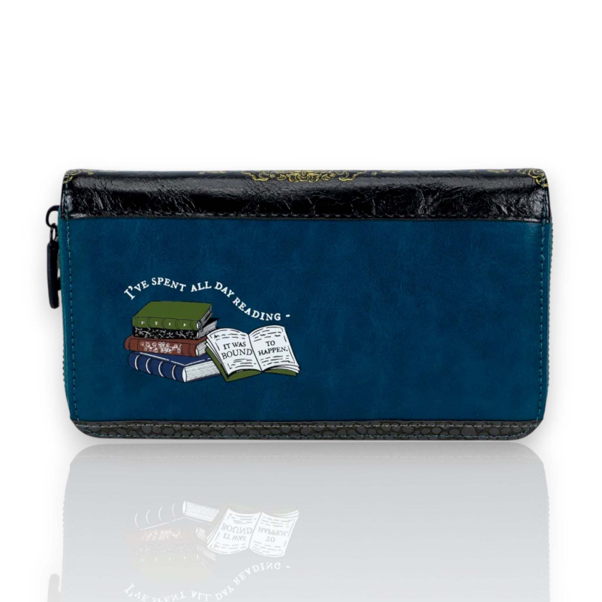 Grande Cartera Con Cremallera Alrededor Between the Covers Bookbinders en Maldita Rita, detrás