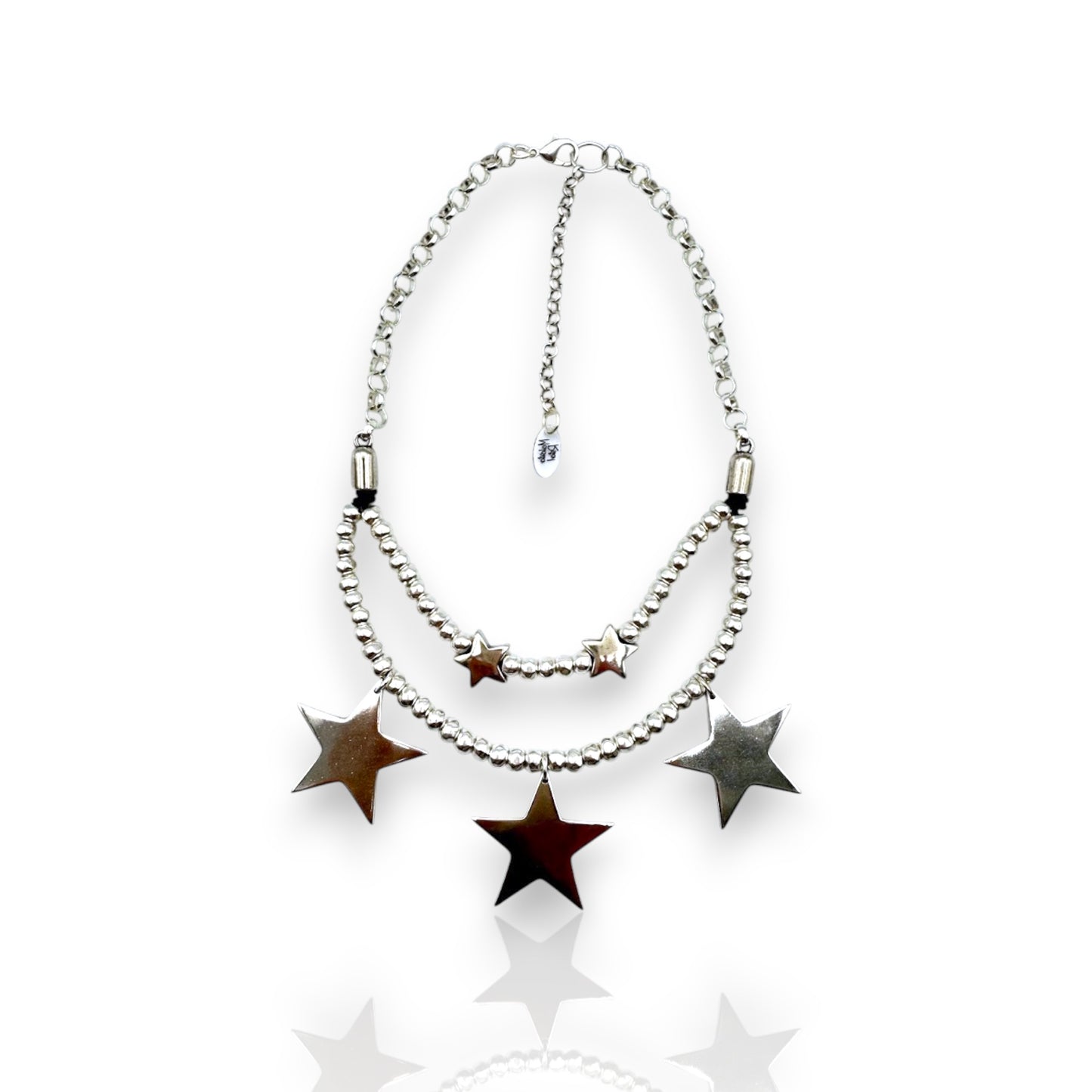 Collar Black Star diseño exclusivo de Maldita Rita, vista desde arriba