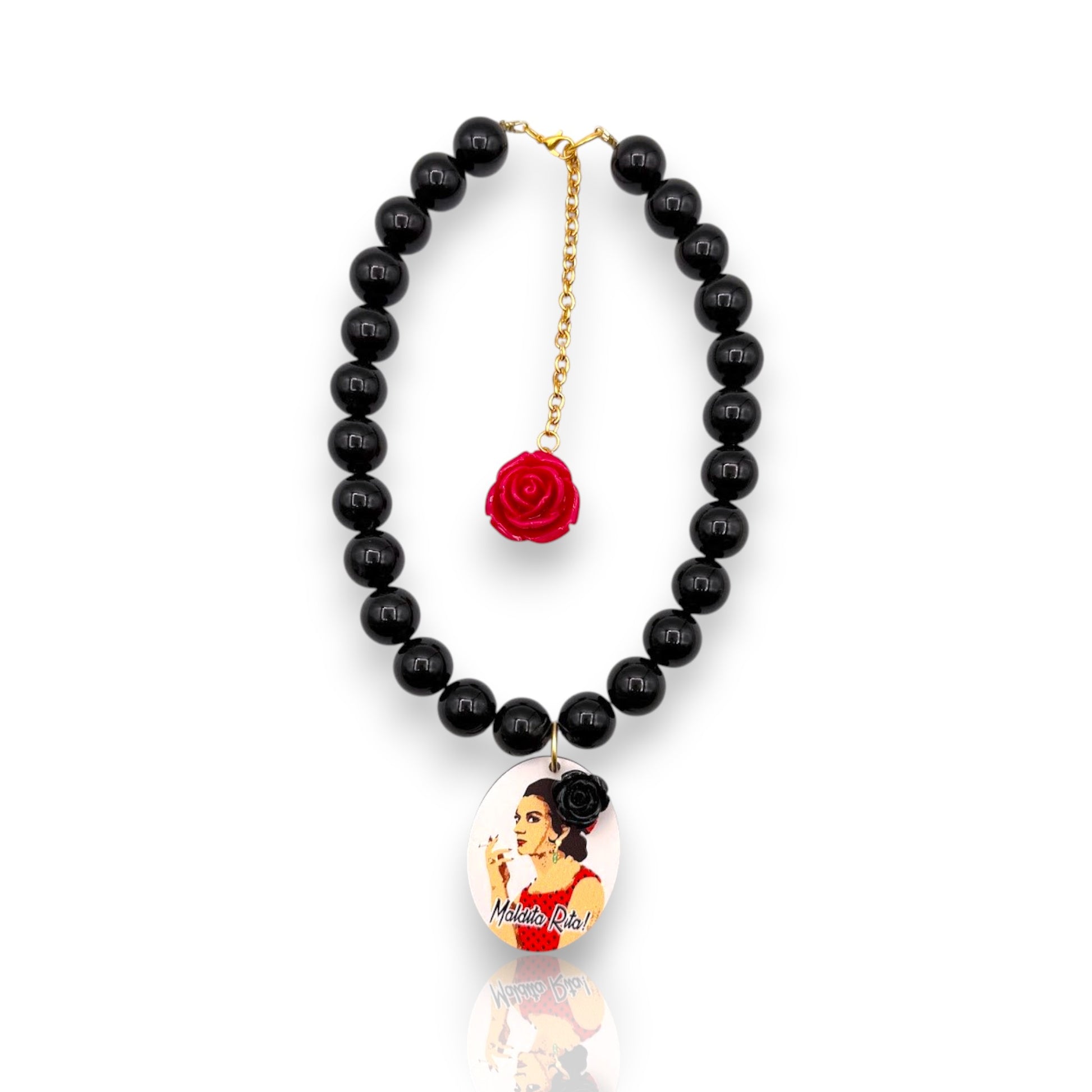 Collar Lola de Maldita Rita, visto desde arriba