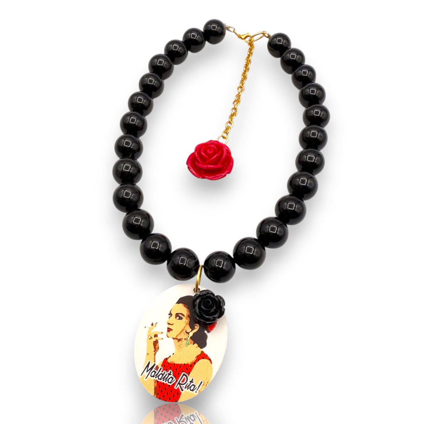 Collar Lola de Maldita Rita, vista lateral