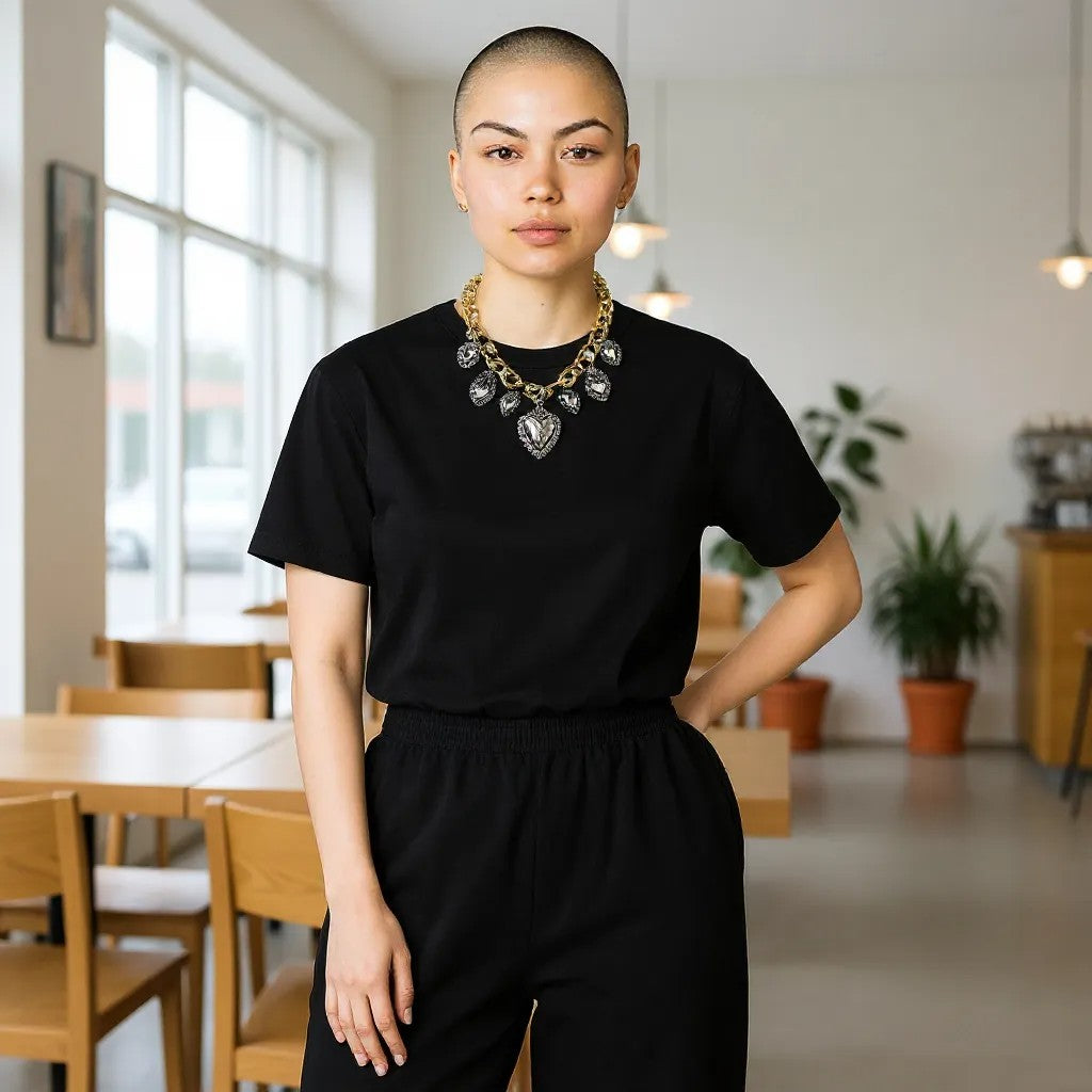 Collar Milagrito oro de Maldita Rita Joyería, con modelo