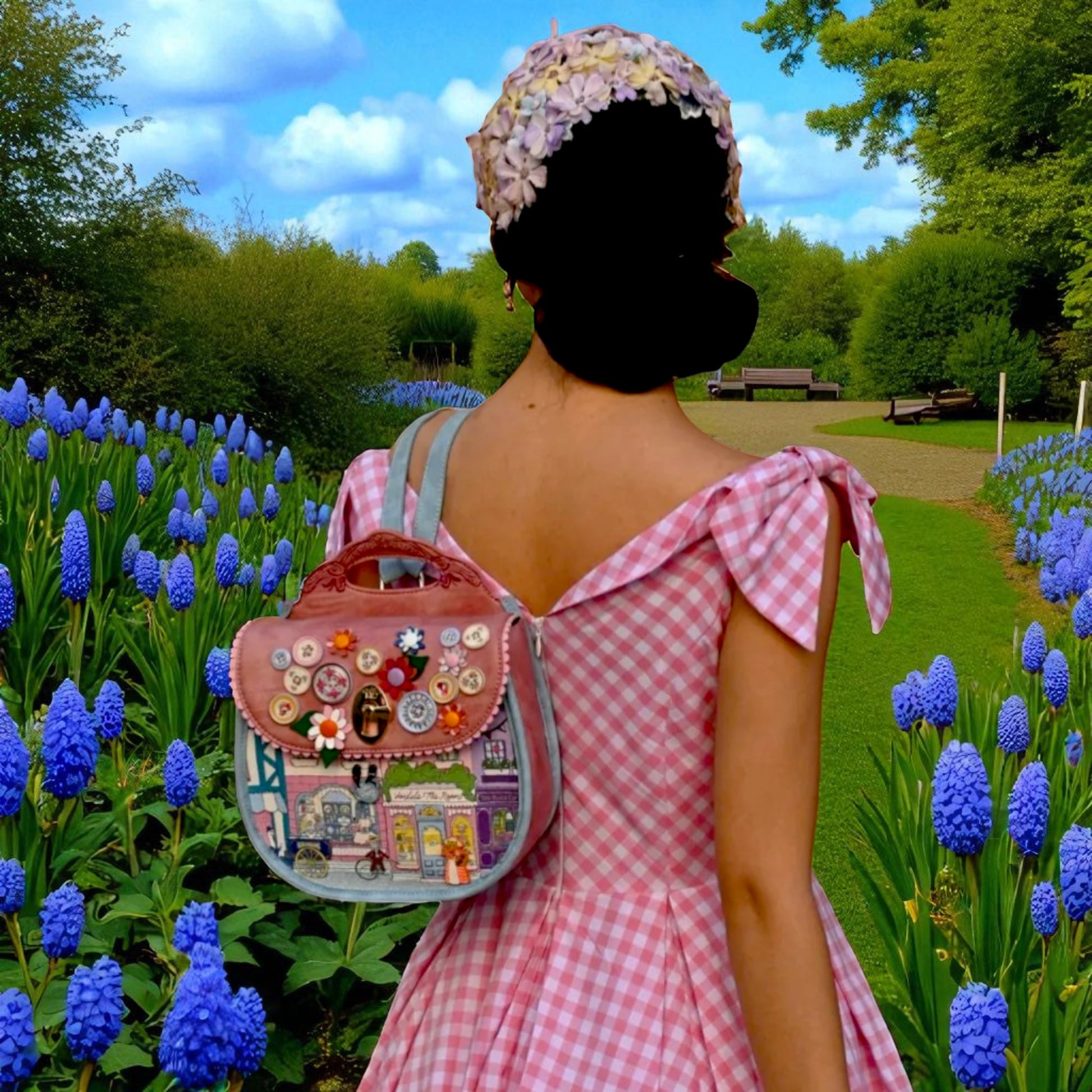 Mochila Amelia Vendula Heritage - Victorian Tea Rooms, modelo de espalda  y de venta en Maldita Rita