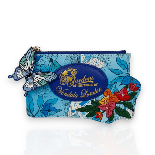 Monedero de mariposas azul de Vendula London, venta en MALDITA RITA,  parte frontal