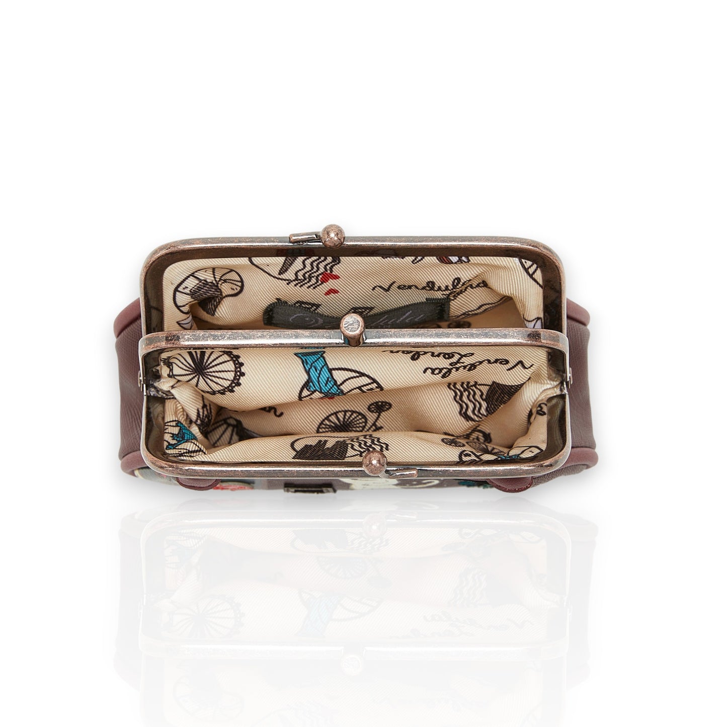 Clipper coin purse Mystic Wicks de Vendula London, venta en Maldita Rita, abierto.