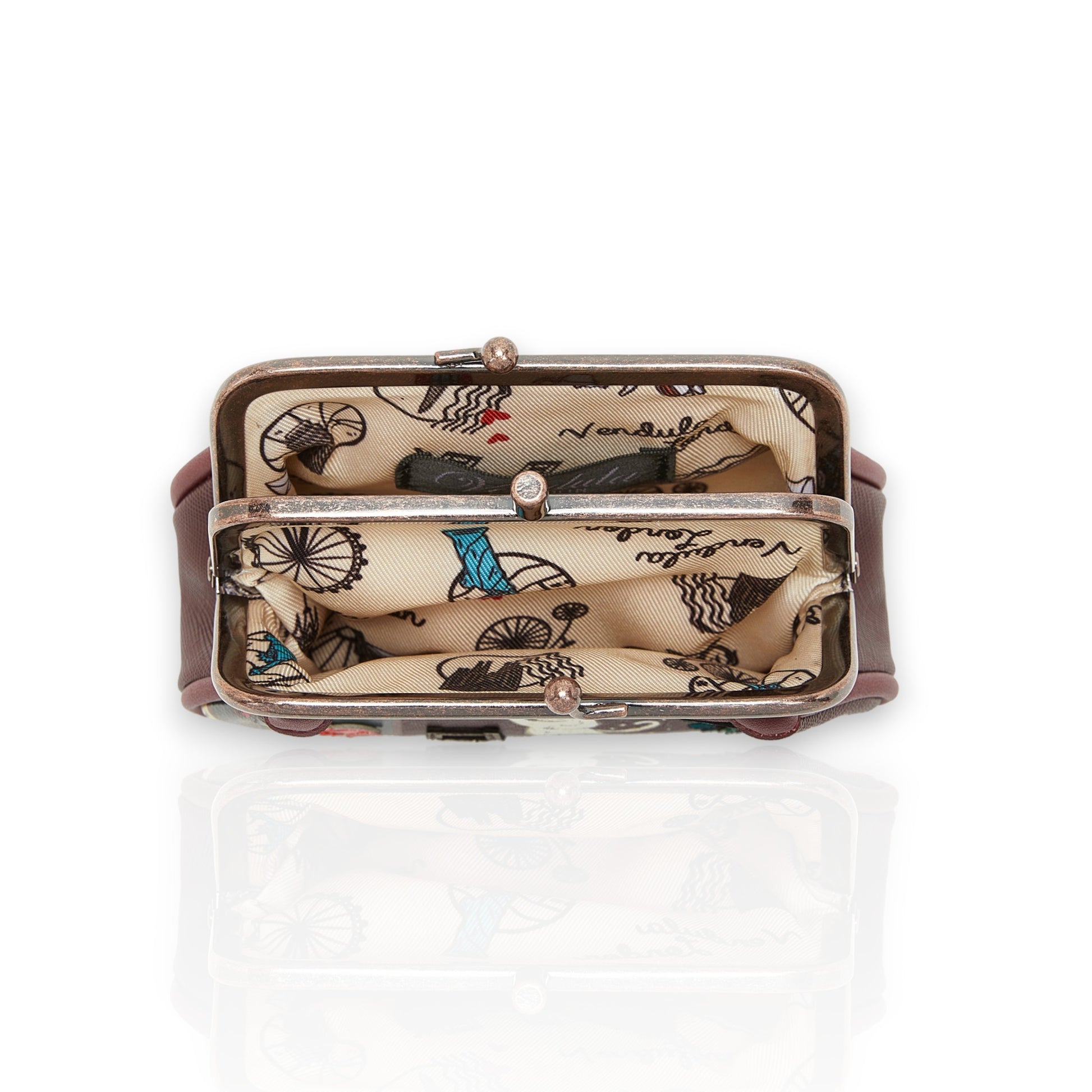 Clipper coin purse Mystic Wicks de Vendula London, venta en Maldita Rita, abierto.