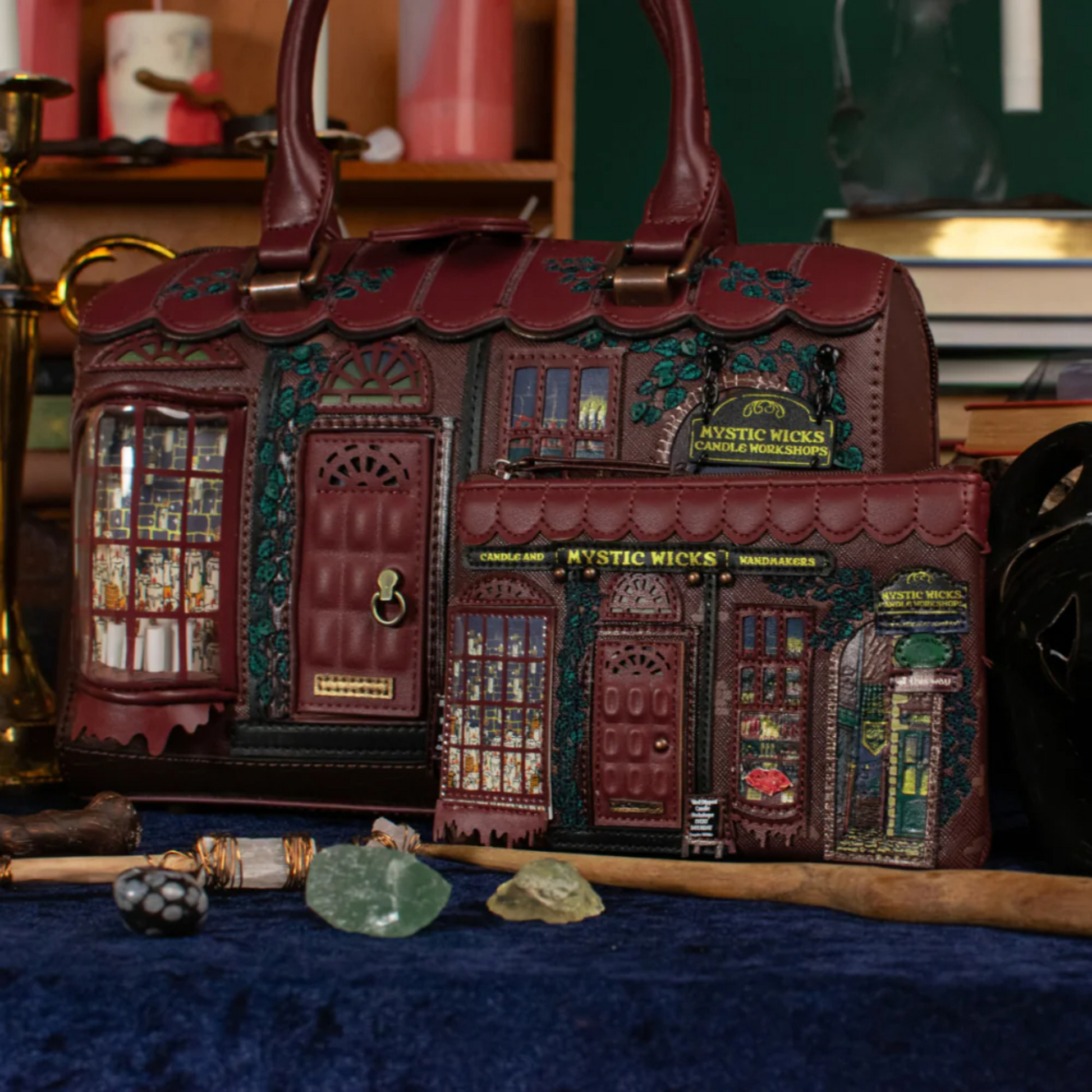 Monedero con cremallera Mystic Wicks candle and Wandmakers de Vendula London, venta en Maldita Rita con bolso a conjunto