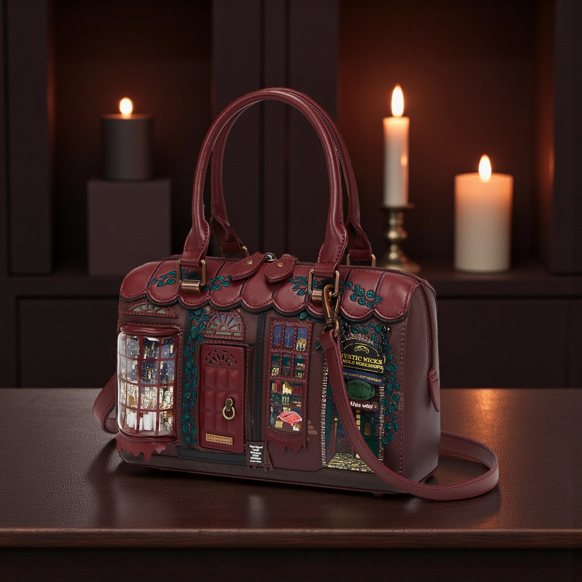 Bolso Speedy Bowler Mystic Wicks de Vendula London de venta en Maldita Rita Joyería, vista del lateral 