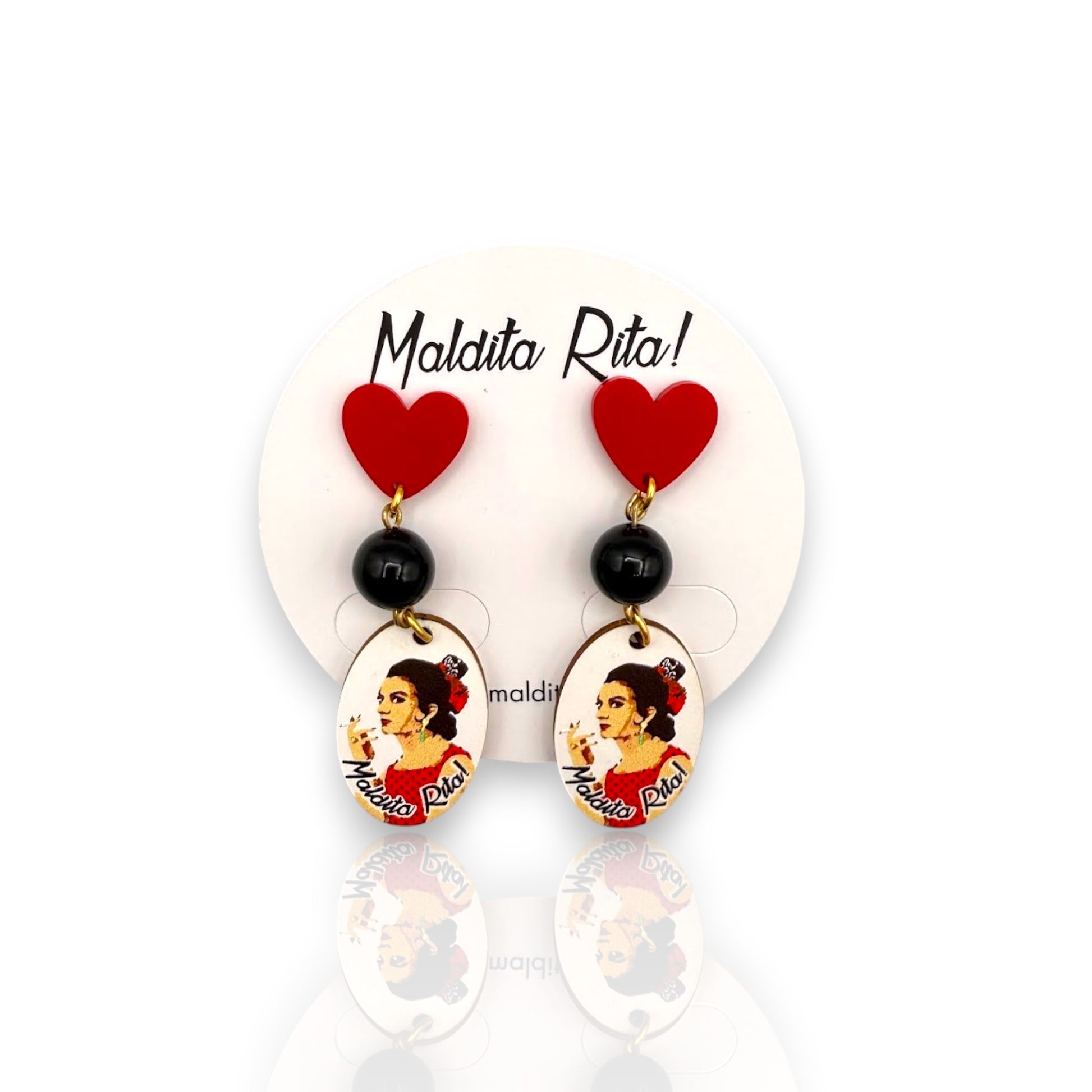 Pendiente Lola Corazón de Maldita Rita, vista principal