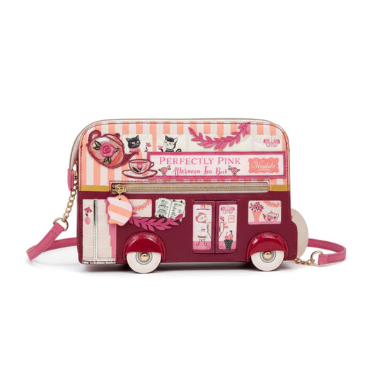 Bolso clutch Perfectly Pink Afternoon tea bus de Vendula London n Maldita Rita