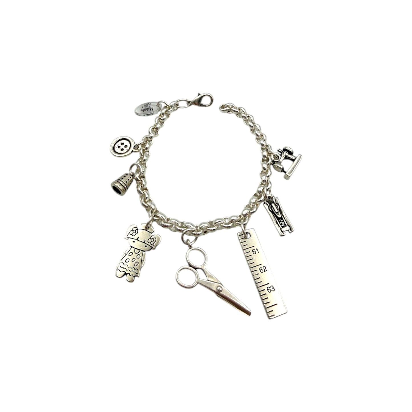 Pulsera Modista, Costurera de Maldita Rita Joyería, desde arriba