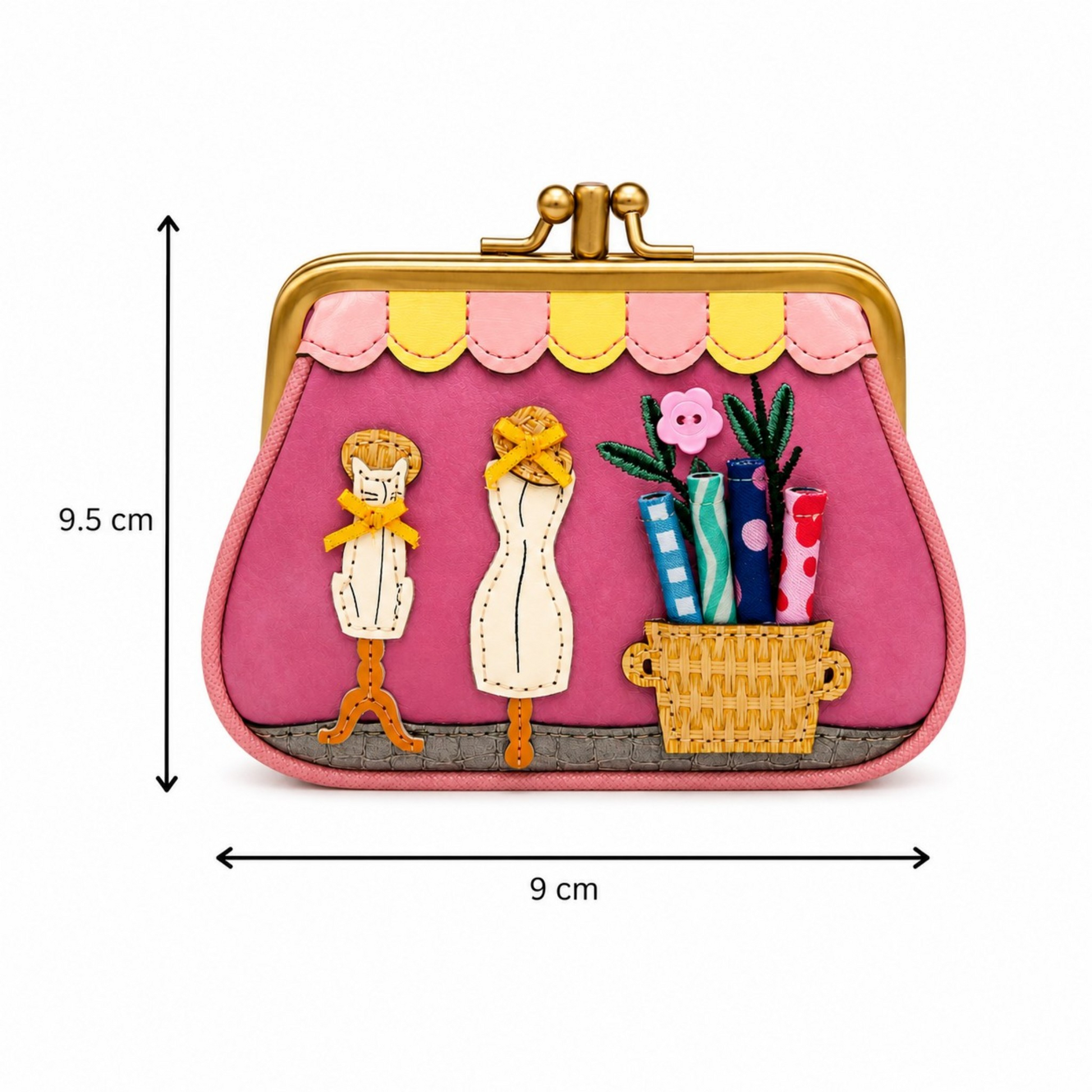 Mondero de clip Vendula Sewing Shop, tienda de telas. Venta en Maldita Rita. Medidas.
