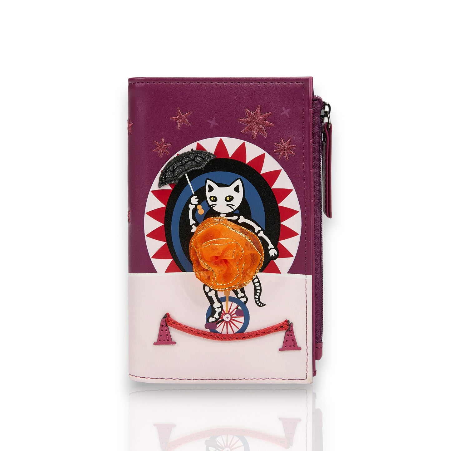 CARTERA DOBLADA SUAVE SKELECAT´S TRAVELLING GHOST CIRCUS