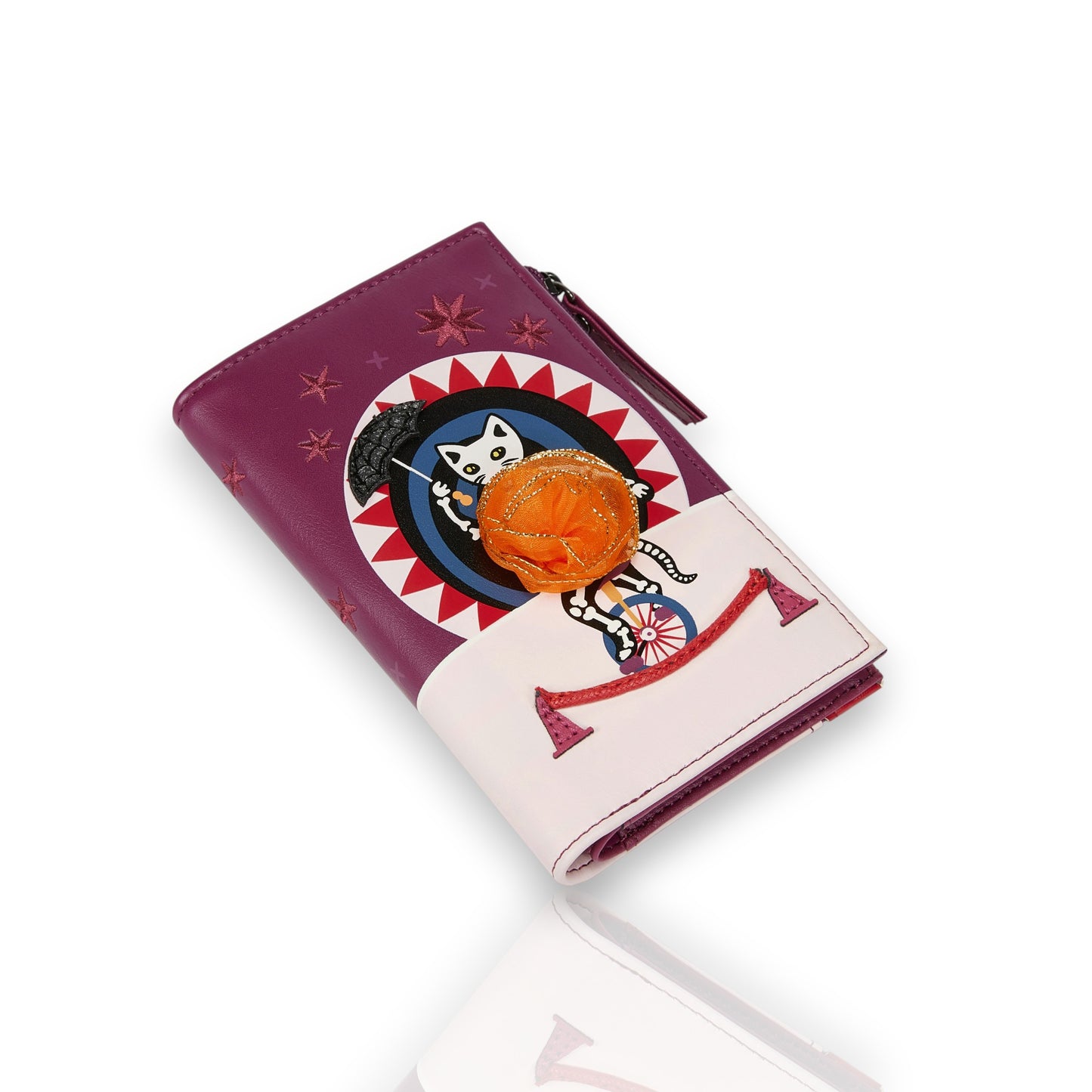 CARTERA DOBLADA SUAVE SKELECAT´S TRAVELLING GHOST CIRCUS