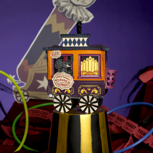 Monedero "Train Carriage" Skelecat´s travelling Ghost Circus de Vendula London, venta en Maldita Rita, en escenario.