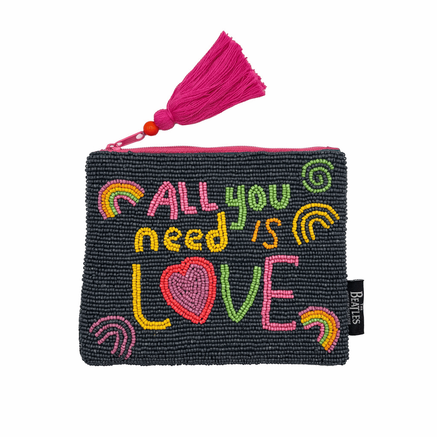 Monedero con cremallera The Beatles All you need is love, con licencia oficial Apple Corp, venta en Maldita Rita.