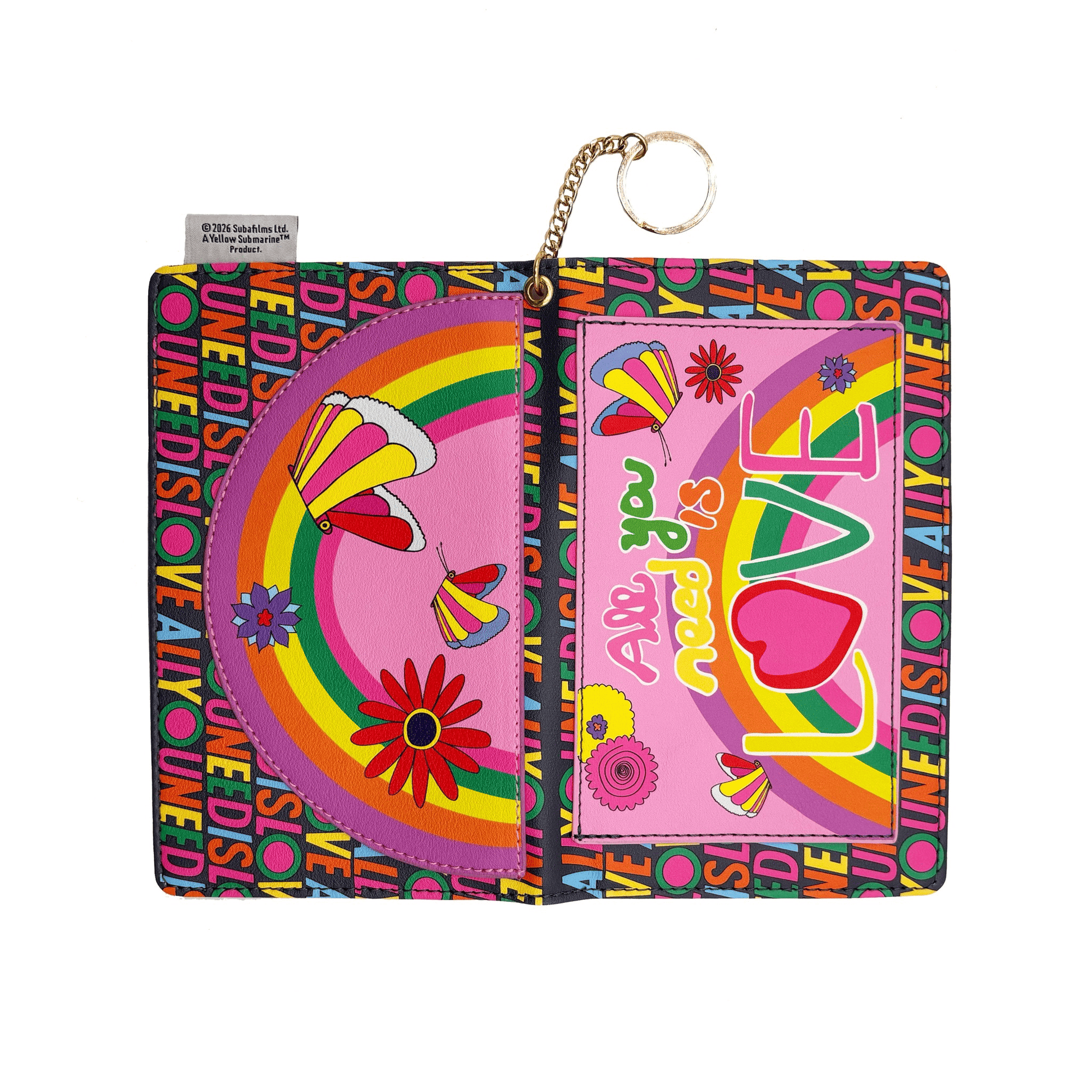 Billetera monedero The Beatles All you need is love. Venta en Maldita Rita. Abierta